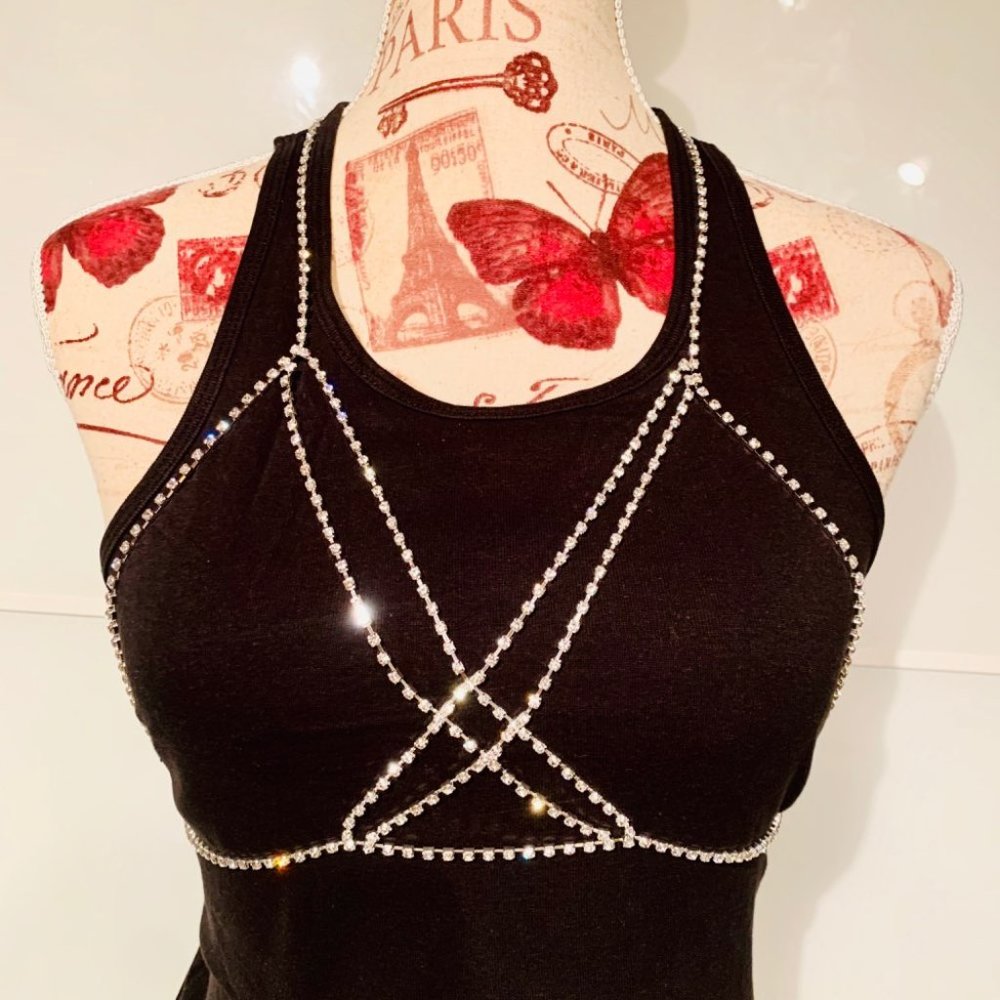 New Sexy Crystal Bra Chain Necklace. - Picture 4 of 5